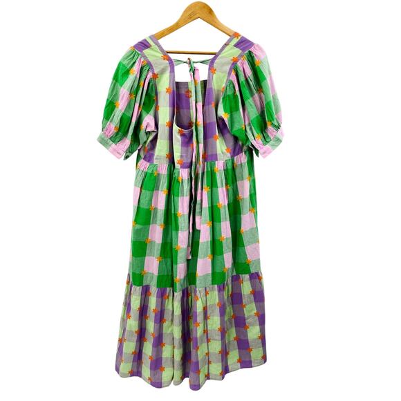 ASOS collusion gingham colorful tiered dress - Picture 4 of 9